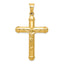 14K Gold Reversible Crucifix Pendant with Polished Finish
