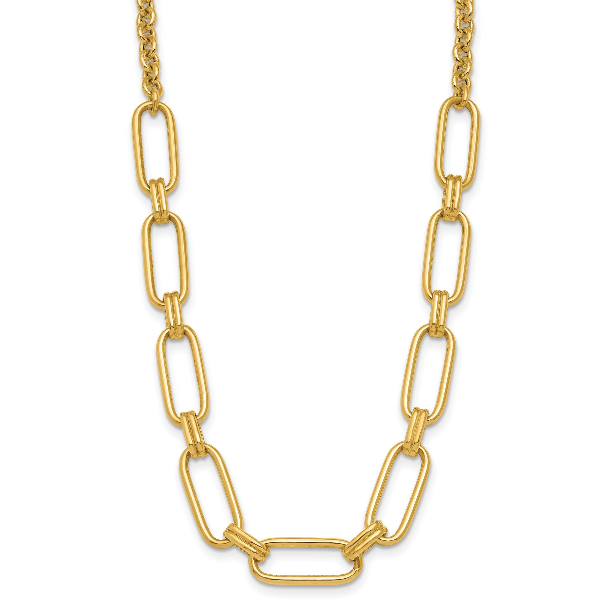 14K Polished Fancy Link Necklace Main image