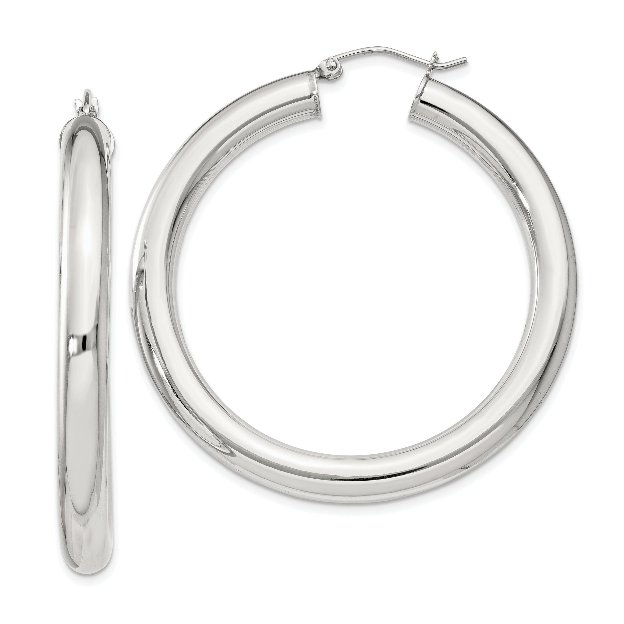 Sterling Silver 5mm Round Hoop Earrings Main image
