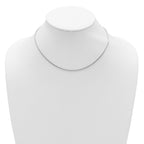 SS Rh-plat 1.6mm Round Snake 1in+1in Adjustable Chain