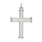 Sophia Jewelers Sterling Silver Cross Pendant with Polished Satin Finish