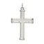 Sophia Jewelers Sterling Silver Cross Pendant with Polished Satin Finish