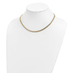 14K Yellow Gold Polished Fancy Link Necklace Unisex 17 Inch