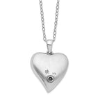 Sentimental Expressions Sterling Silver Rhodium-plated Antiqued CZ Fly With The Angels Ash Holder 18 Inch Necklace