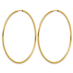 14K Gold Filled 1.25 x 50mm Endless Hoop Earrings