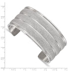 Stainless Steel Polished & Laser Cut Cuff Bangle Bracelet for Women