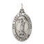 Sterling Silver 925 Our Lady of Guadalupe Antiqued Pendant Vintage Elegance