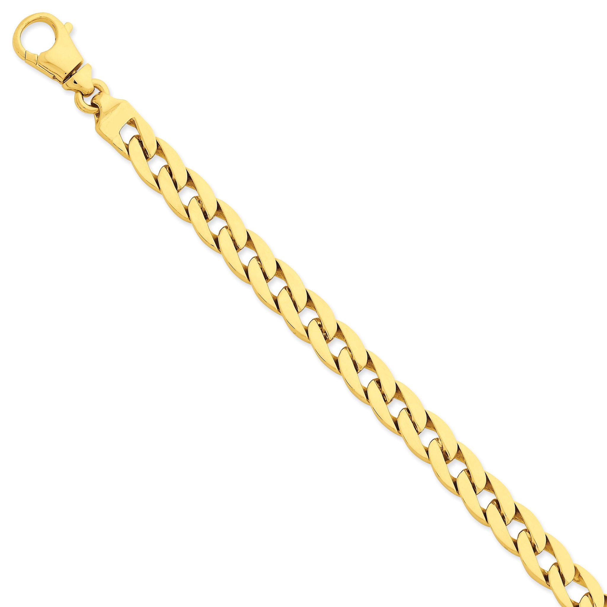 14K Gold Polished Fancy Link Bracelet with Lobster Clasp
