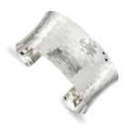 Sophia Jewelers Women's Hammered Sterling Silver Cuff Bangle Bracelet