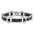 Stainless Steel Polished Black IP-plated Bracelet for Men