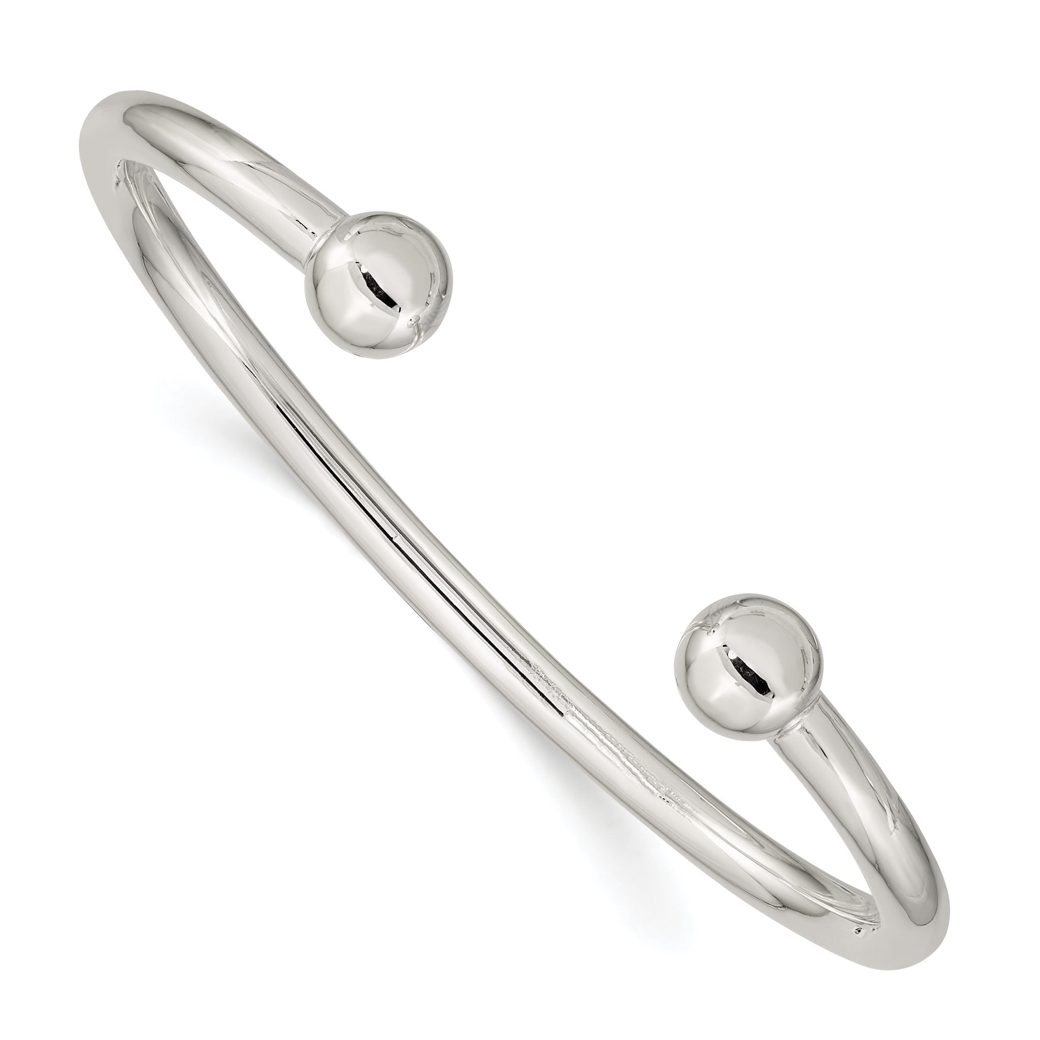 Sophia Jewelers Sterling Silver 925 Women's Cuff Bangle with Polished Finish Main image
