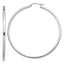 14K White Gold Hoop Earrings with Polished Finish 2mm Square Tube