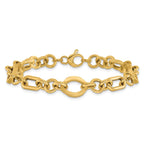 14K Polished Fancy Link Bracelet