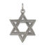 Antiqued Sterling Silver Star of David Charm 925 Vintage Style