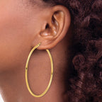 14k Polished 2x55mm Polished Hoop Earrings