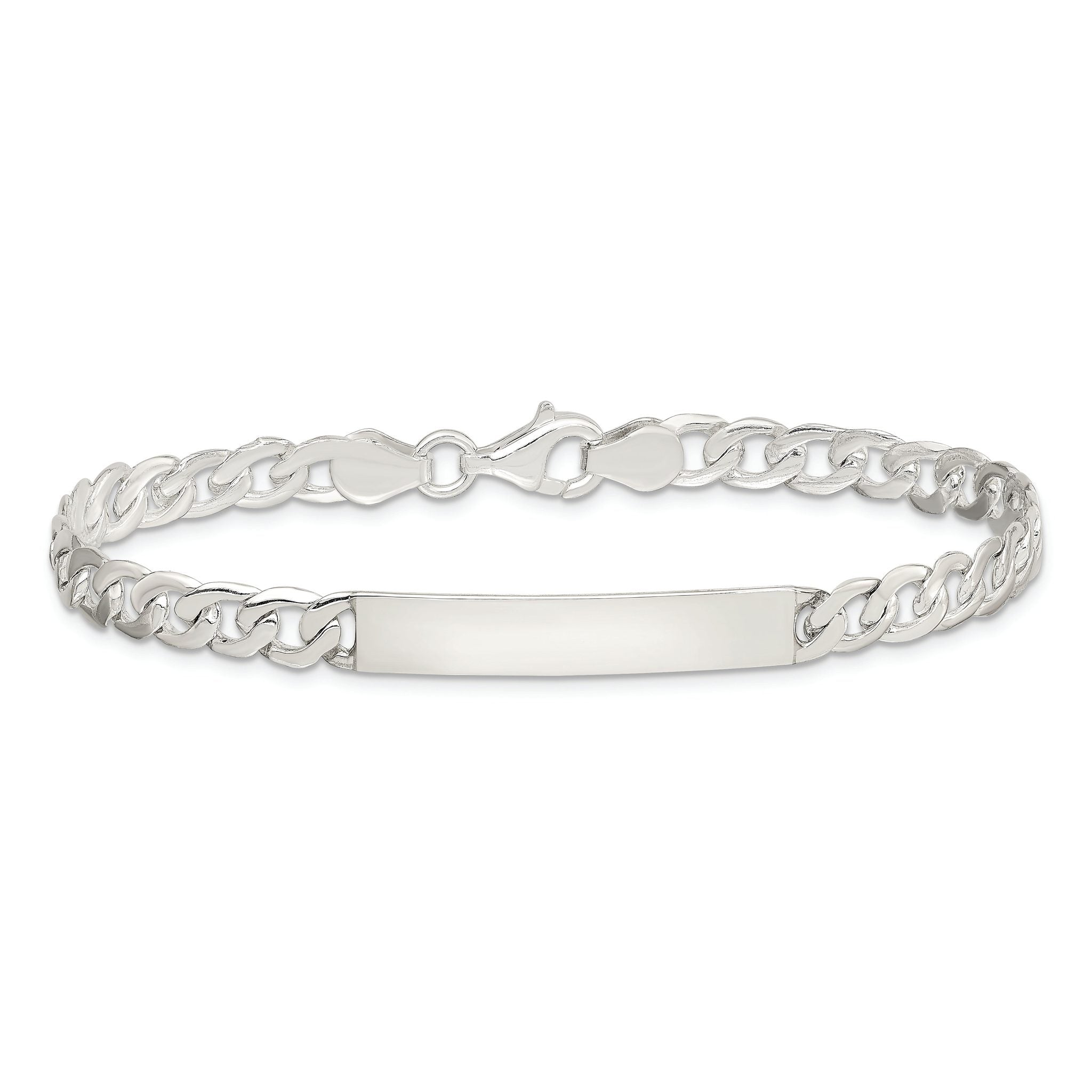 Sterling Silver Baby ID Curb Link Bracelet