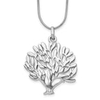 Sterling Silver Diamond Tree Pendant Necklace with Extender Gift Ready