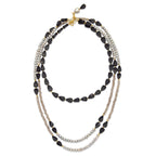 Sterling Silver Gold-plated Multi Stone Adj. 17in or 40in Necklace