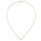 14k 1/4 carat Lab Grown Diamond VS+ F+ Heart Complete 18 inch Four Prong Pendant Necklace