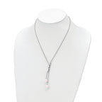 Majestik Sterling Silver Rhodium-Plated Beaded Necklace with Shell Pearls