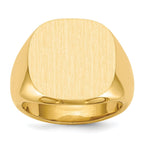 10k 17x17mm Closed Back Men's Signet Ring