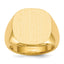 10k 17x17mm Closed Back Men's Signet Ring