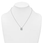 14k White Gold 1/2 carat Lab Grown Diamond VS+ F+ Complete Letter Q 18 inch Initial Necklace
