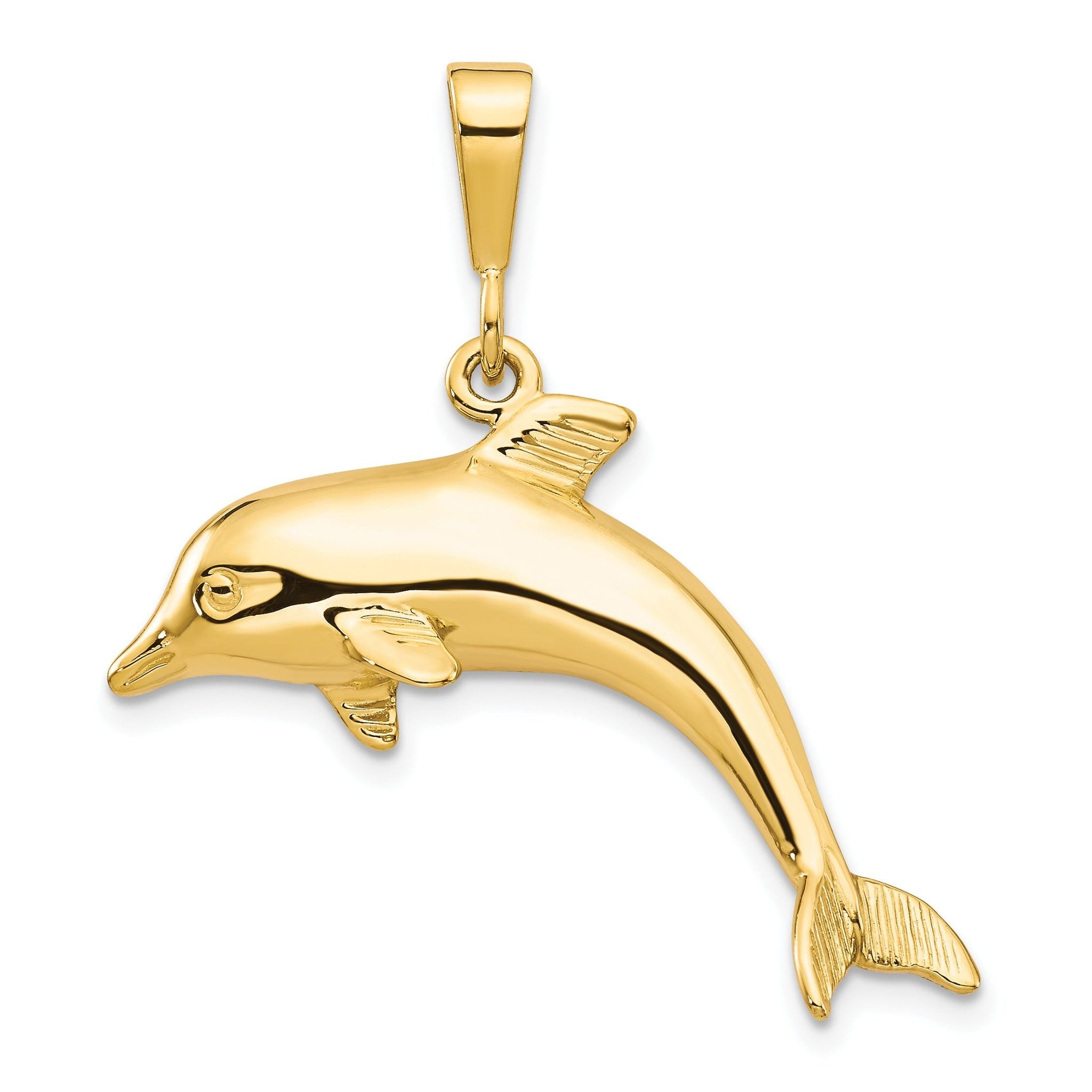10K Gold Dolphin Charm with Polished Finish in Yellow Gold Main image