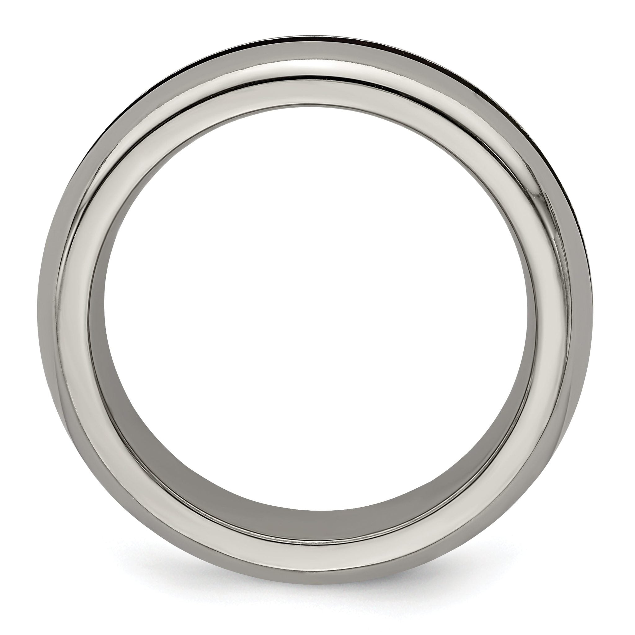 Edward Mirell Titanium Rainbow Anodized Center Polished 6mm Band Main image