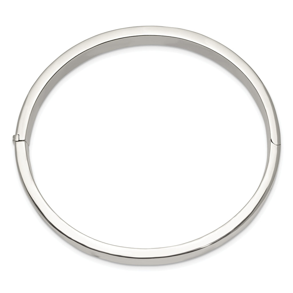 Sophia Jewelers 925 Sterling Silver Polished Hinged Bangle for Women