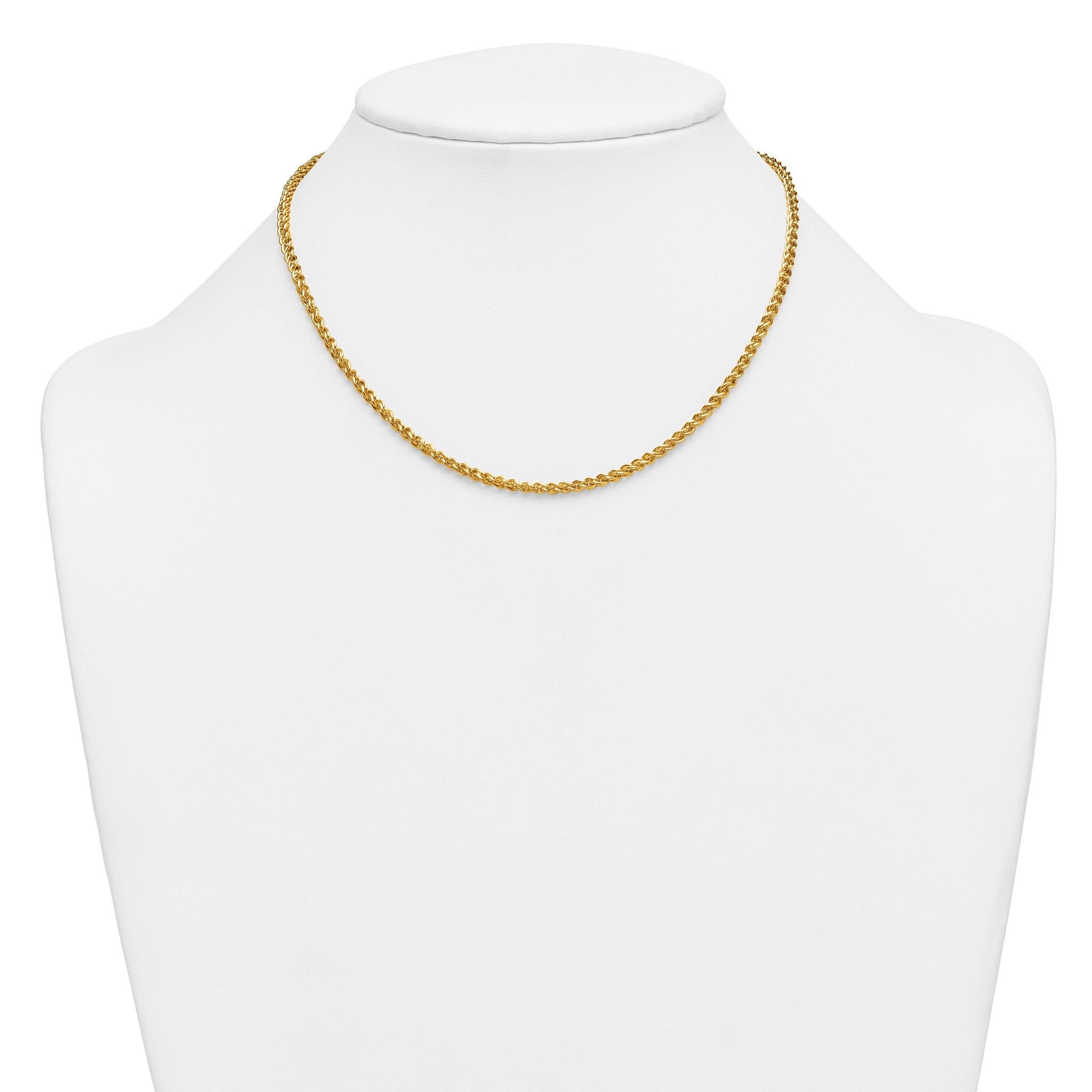 14K Gold Filled Wheat Chain Necklace in 2.8mm Width