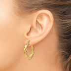 14k Light Twisted Hoop Earrings