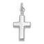 Sterling Silver 925 Rhodium-Plated Cross Ash Holder Pendant Polished Elegance