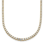 14k 5 3/8 carat Lab Grown Diamond VS/SI+ G+ Complete Round 18 inch Graduated Tennis Necklace
