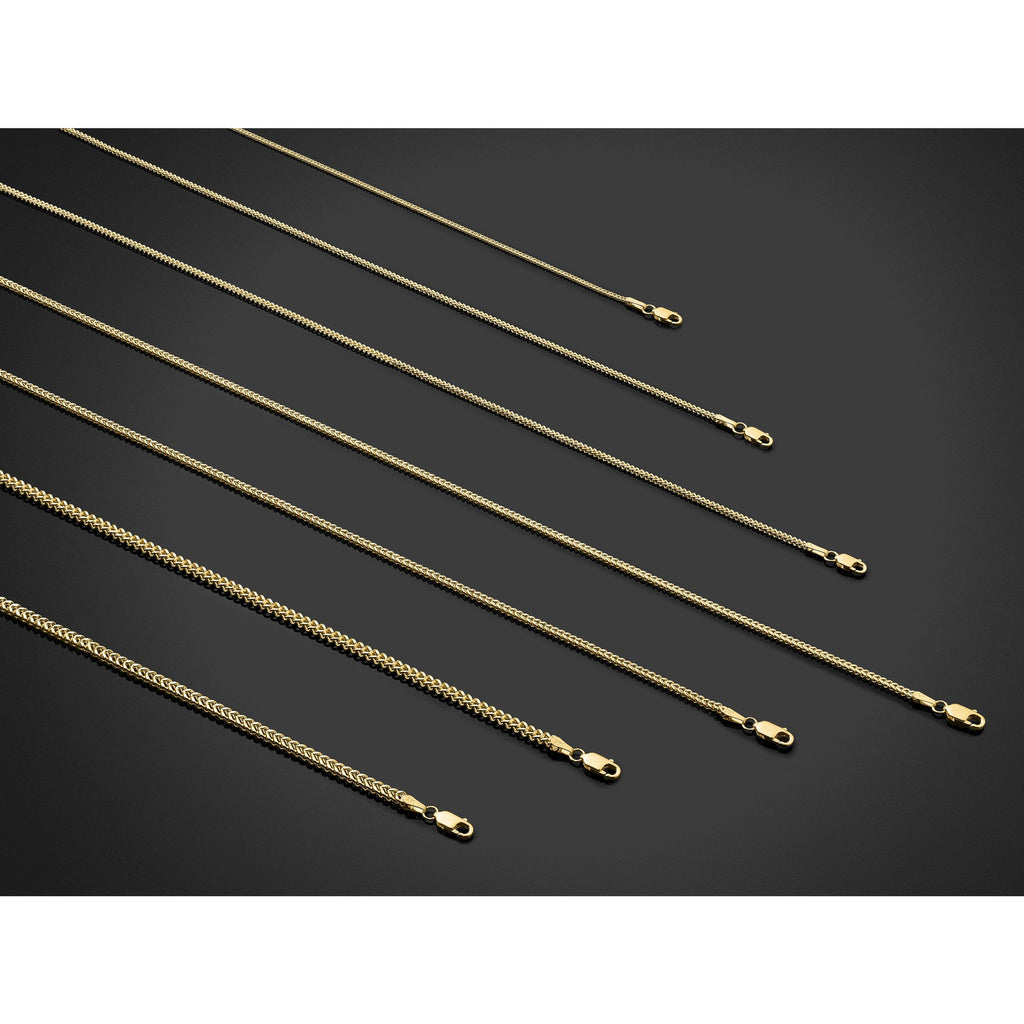 14K 7 inch 2.3mm Franco with Lobster Clasp Bracelet
