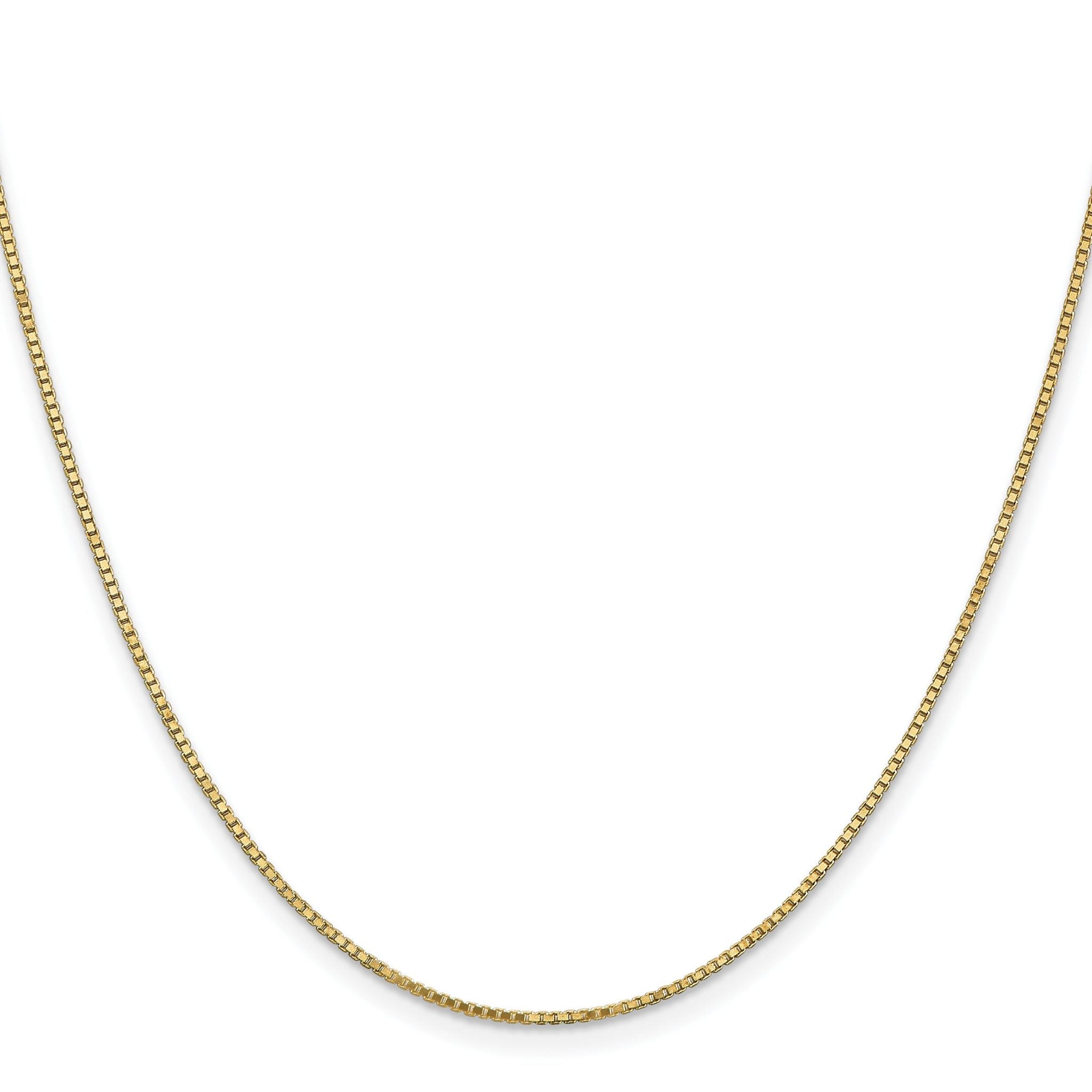 Polished Box Chain in 10K Yellow Gold, 1.1mm Secondary image