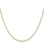 Polished Box Chain in 10K Yellow Gold, 1.1mm