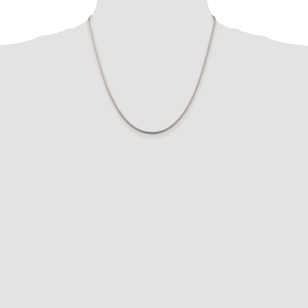 Snake Chain Necklace in Sterling Silver, 1.75mm