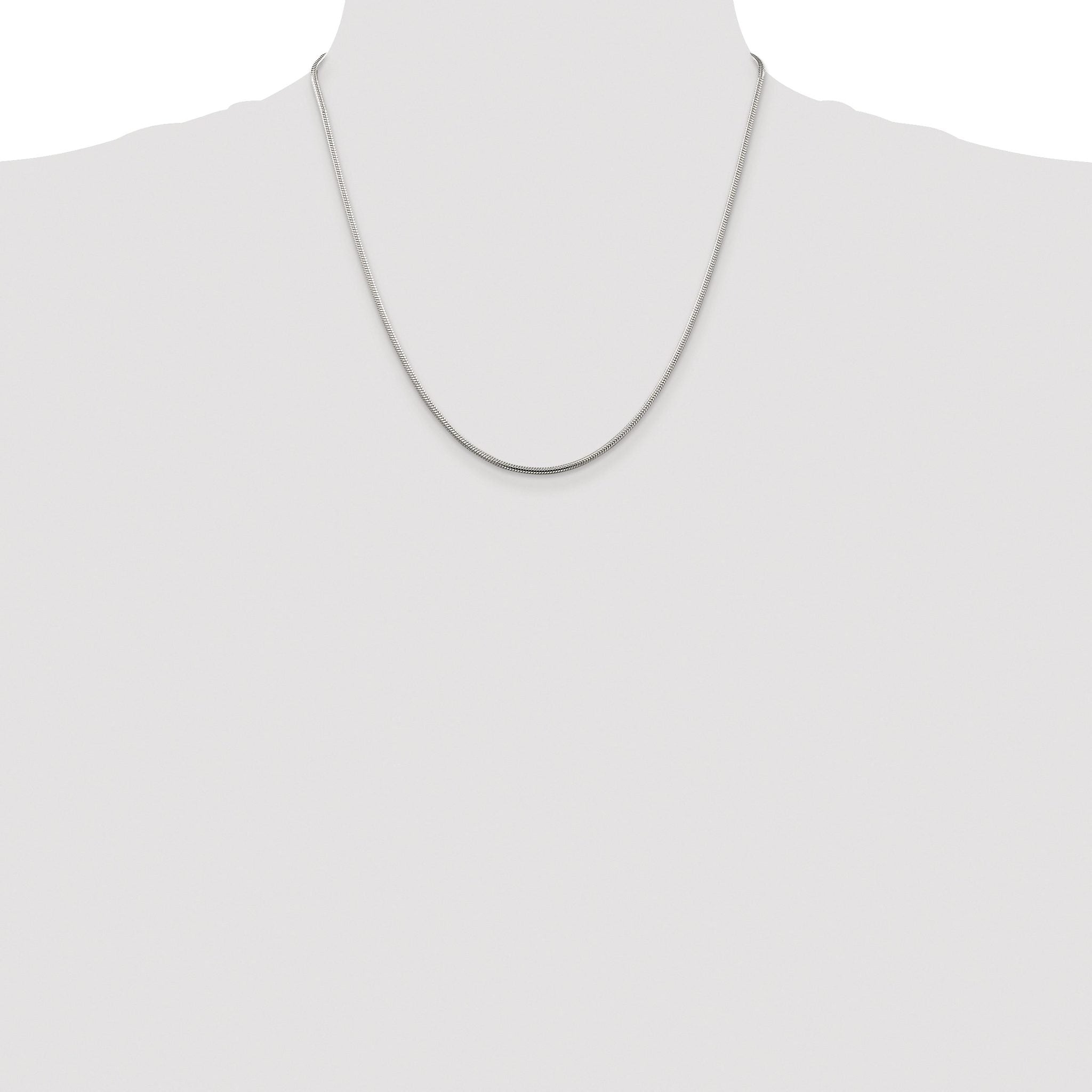Snake Chain Necklace in Sterling Silver, 1.75mm