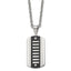 Black IP Dog Tag Necklace in Stainless Steel