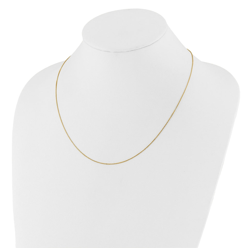 Adjustable Flat Cable Chain in 14K Yellow Gold