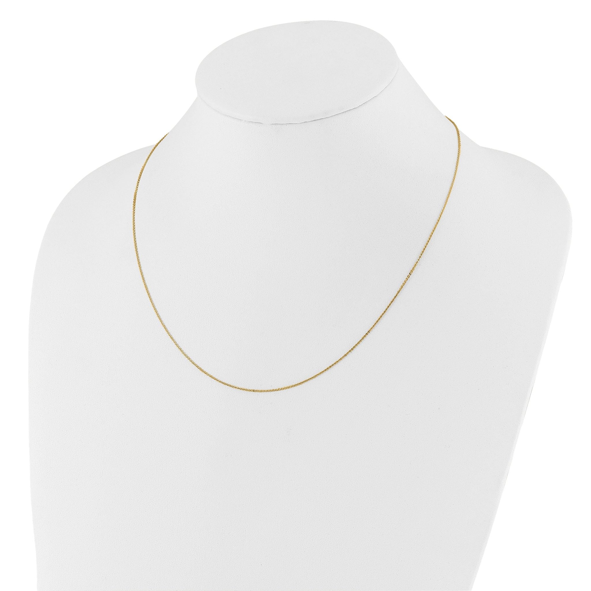Adjustable Flat Cable Chain in 14K Yellow Gold