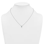 14k White Gold 3/4 carat Lab Grown Diamond VS+ F+ Radiant Complete 18 inch Four Prong Pendant Necklace