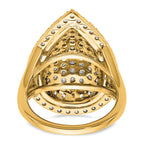 14k 2 carat Lab Grown Diamond VS/SI+ G+ Complete Fashion Ring