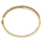 14k 2 1/8 carat Lab Grown Diamond VS+ F+ Complete Bangle