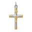 Sterling Silver 18K Gold-Plated Crucifix Pendant Polished Elegant Design