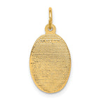 10K Gold St. Christopher Pendant with Polished Satin Finish Solid Design