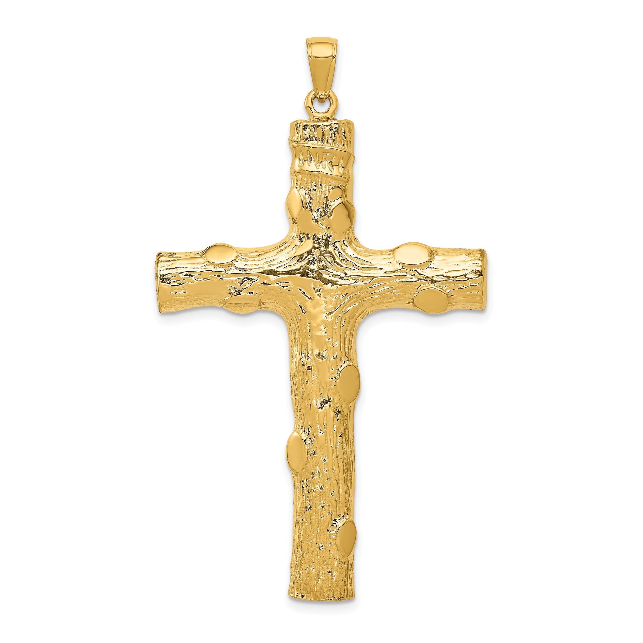 10k Large Textured Cross Pendant Main image