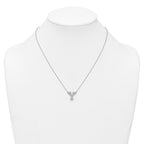 14k White Gold 3/8 carat Lab Grown Diamond VS+ F+ Complete Letter Y 18 inch Initial Necklace