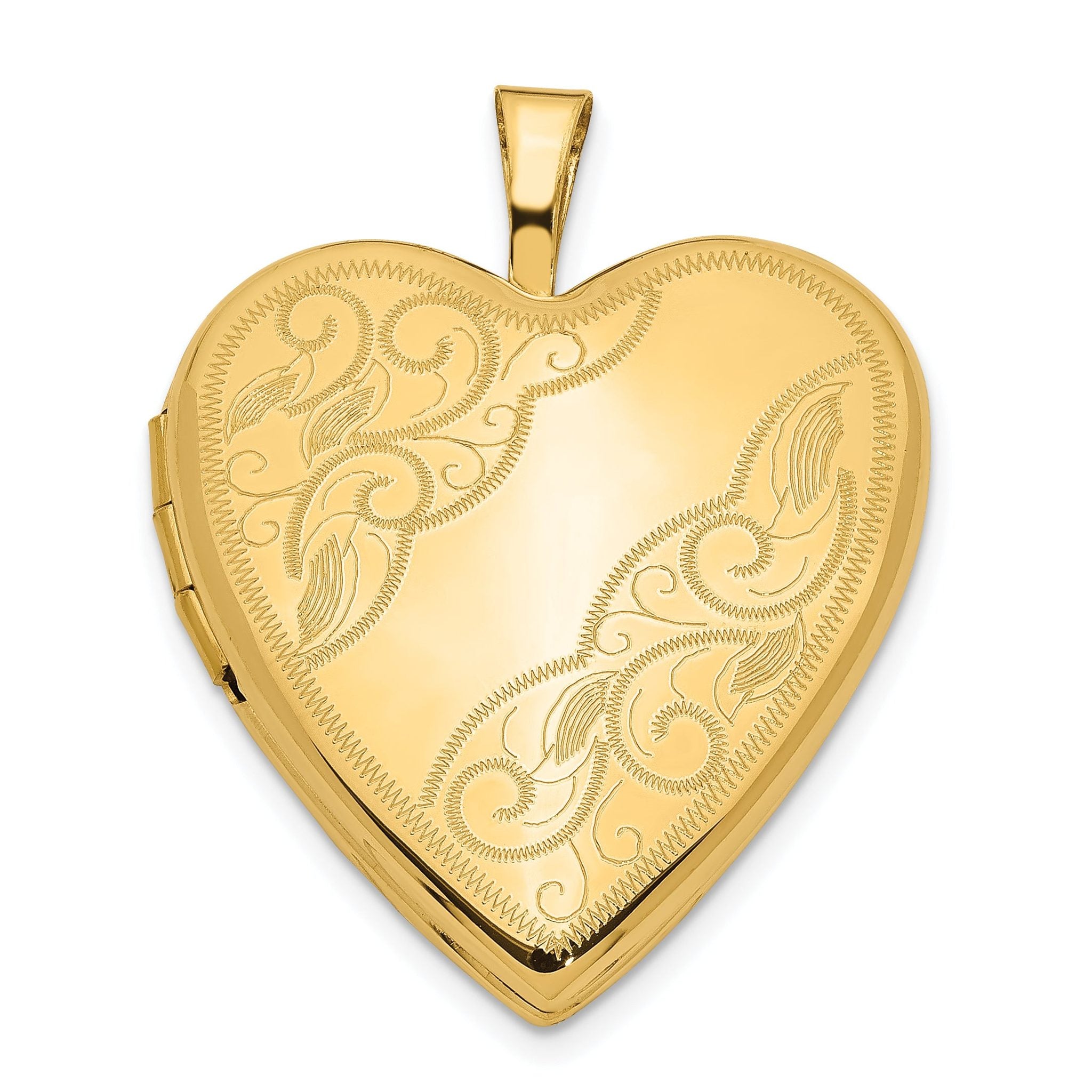 14Ky 20mm Swirl Heart Locket Main image